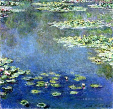  Lilies Painting - Water Lilies 2 Claude Monet Impressionism Flowers